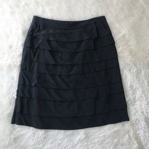LAST CALL! Boden black silk tiered A line skirt Size UK14/US10